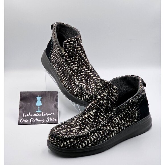 Hey Dude Women's Gray Denny Chevron Blue Lightweight Ankle Boots Size 11 2866 - Picture 5 of 16